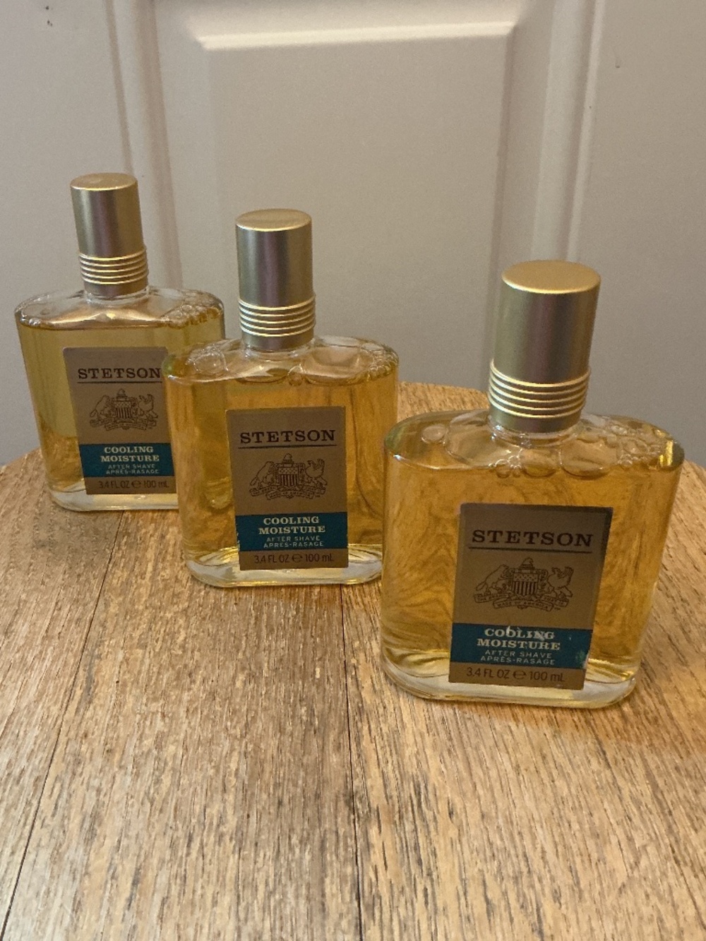 Lot of 3 Stetson Cooling Moisture After Shave for Men, 3.4 fl oz. USA Coty NY NY